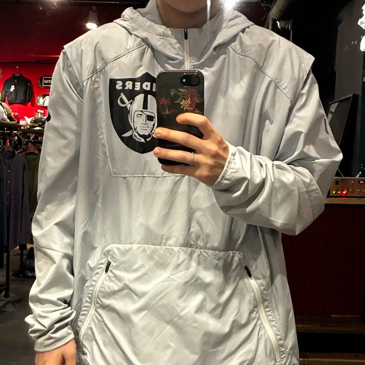 end581 NIKE ナイキ ライダース ウィンドブレーカー ハーフジップ