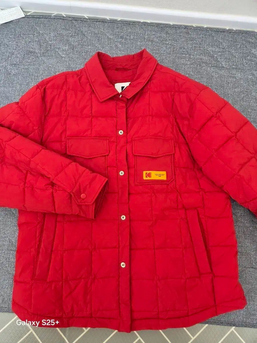 コダック レッド キルティング シャツ ジャケット