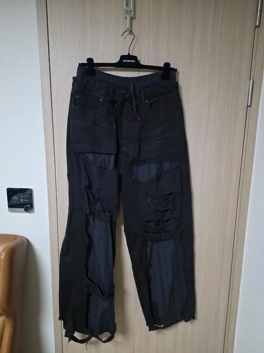 バレンシアガ パッチワーク デニム パンツ