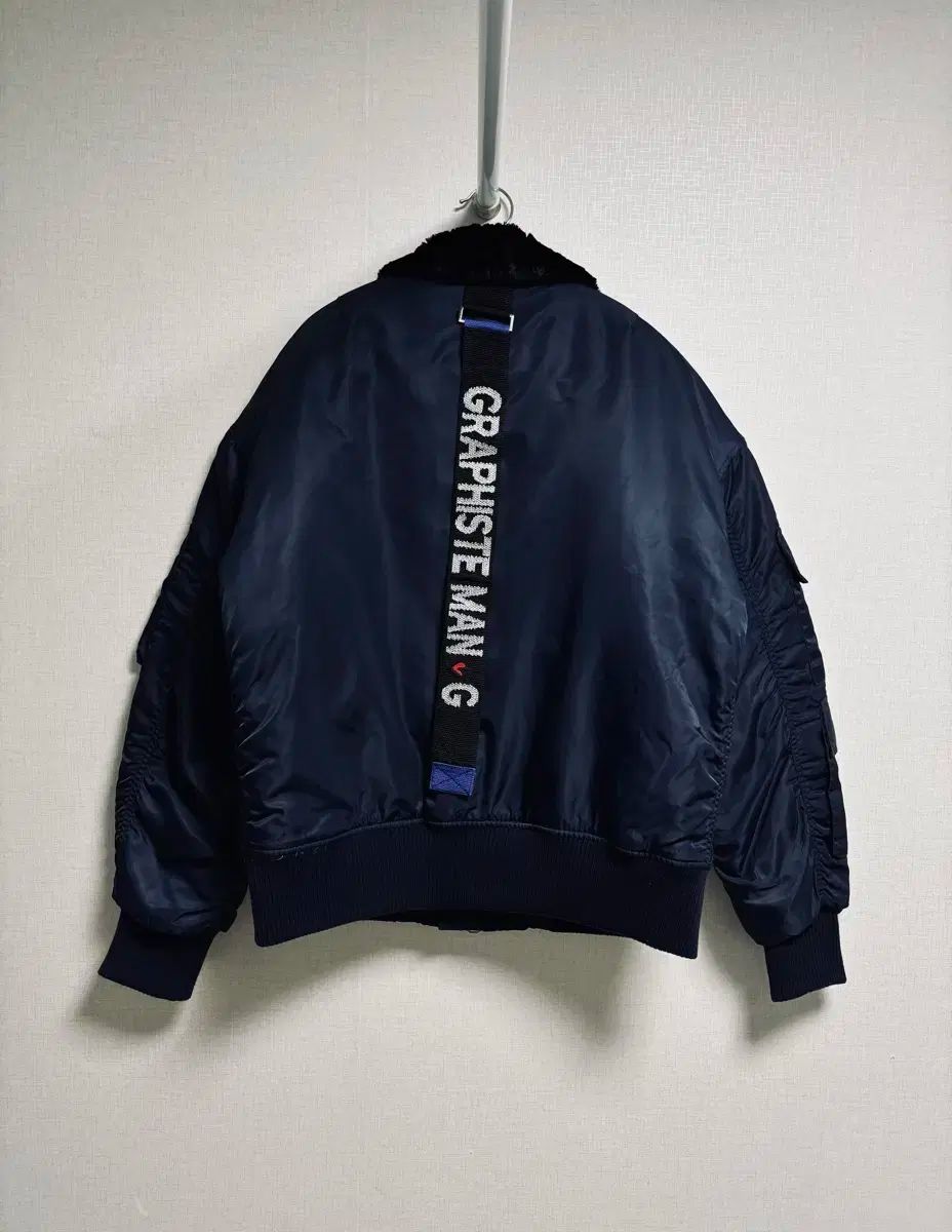 GRAPHISTE MAN G ラブ オブ マイ ライフ 麻 MA-1 ジャケット