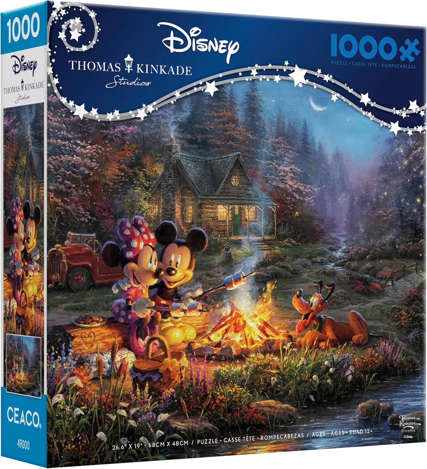 Ceaco - ディズニー - トーマス・キンケード - ミッキーu0026ミニー スイートハート キャンプファイヤー - 1000ピース ジグソーパズル 