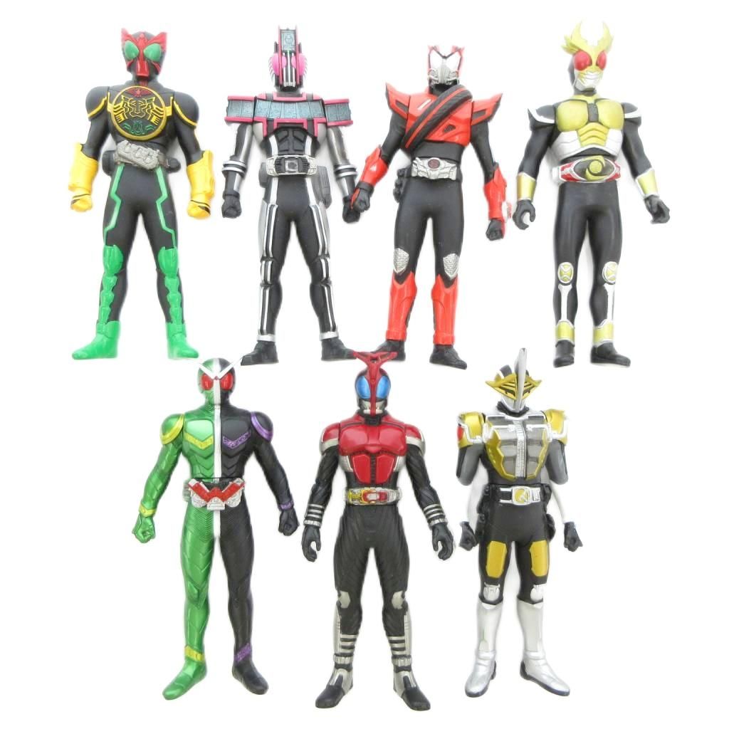 7点セット フィギュア ソフビ 人形 仮面ライダー 特撮 マルチカラー