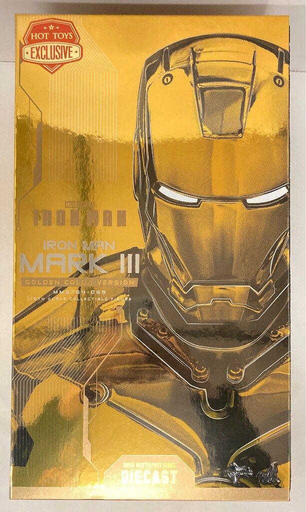 HOTTOYS MOVIE MASTERPIECE DIECAST IRON MAN MARK III GOLDEN COLOR VERSION MMS764-D