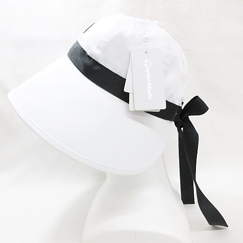 テーラーメイド TaylorMade ゴルフ 帽子 ハット リボン 吸汗速乾 2024年モデル ホワイト ブラック 白 黒 フリー