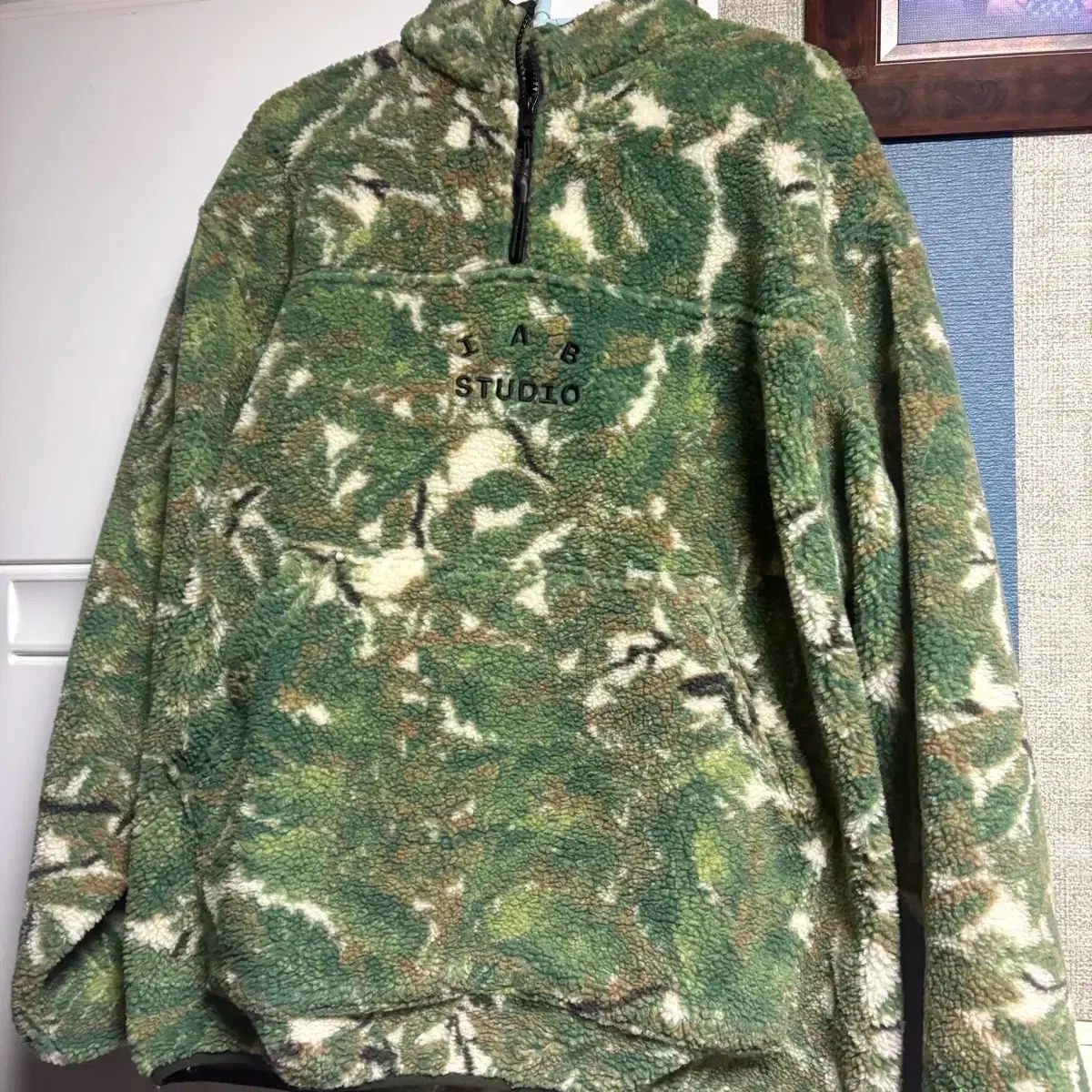 XL アイエプスタジオxヘリノックス 北漢山 カモフラ フリース ハーフジップアップ