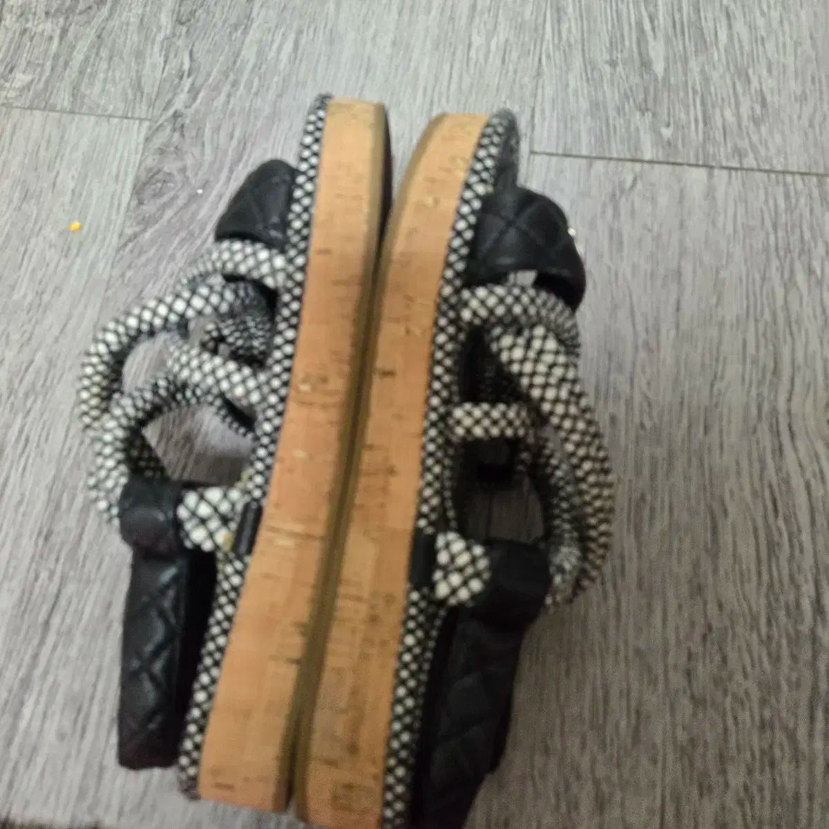 シャネル ツイード サンダル スリッパ 36