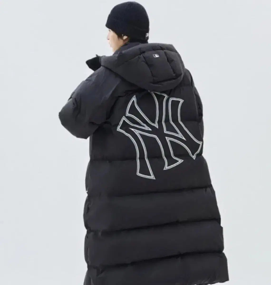 MLB ベーシック MEGAロゴ WHO ダウンジャケット ロング丈 ダウン ブラック XL