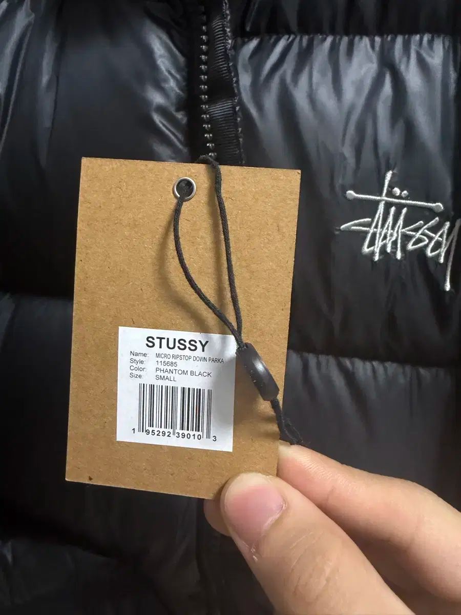 STUSSY ダウンパーカ マイクロリップストップ ブラック s