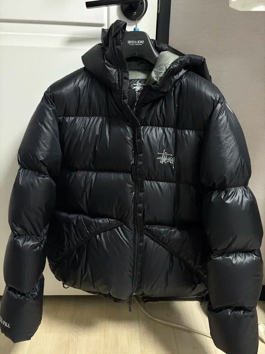 STUSSY ダウンパーカ マイクロリップストップ ブラック s