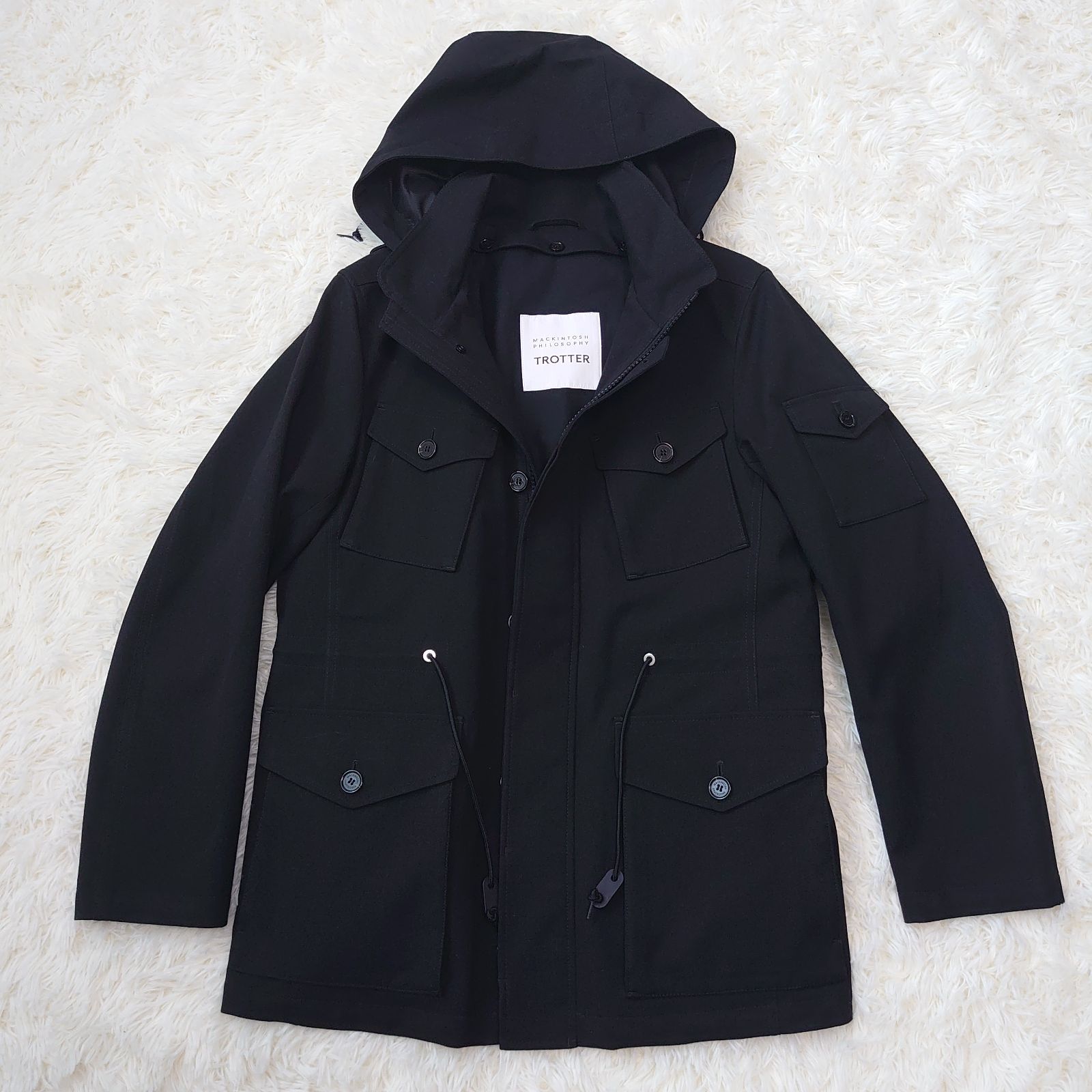 MACKINTOSH PHILOSOPHY TROTTER ミリタリー ジャケット コート インナー中綿ベスト ブラック サイズ38 マッキントッシュ