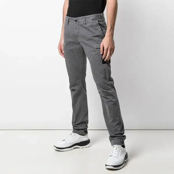 20SS STONE ISLAND ストーンアイランド ジッパー カーゴパンツ 721532104 V0163 グレー
