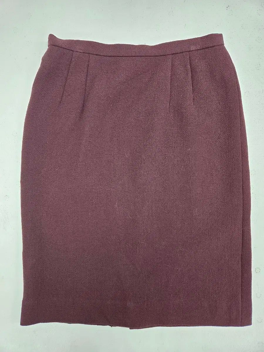 バレンシアガ バーガンディ ウール Hライン スカート
