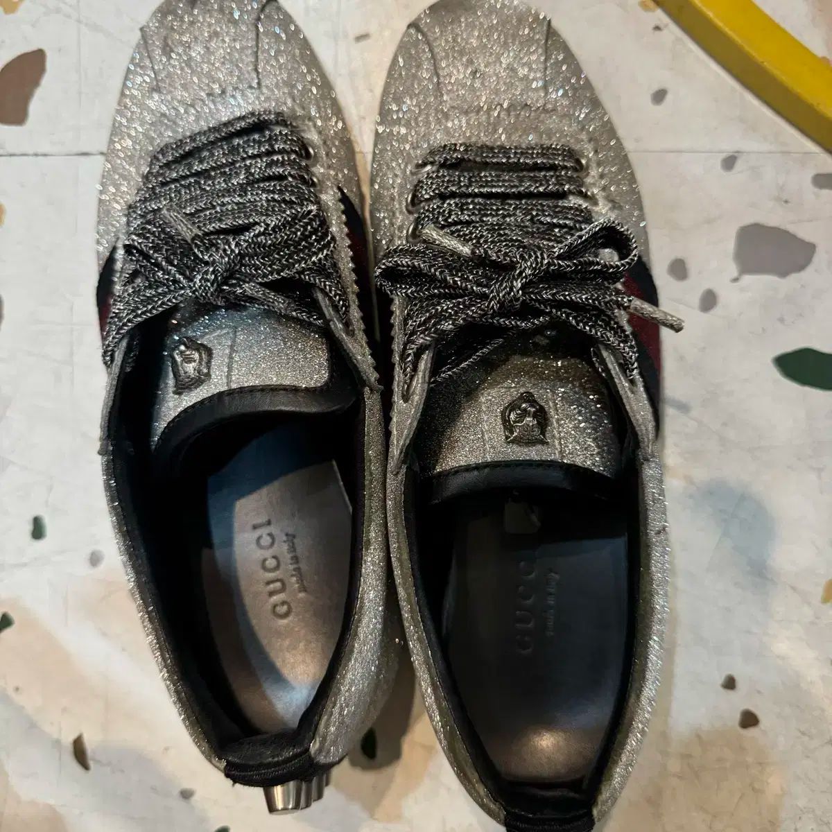  グッチ グリッター スニーカー フラットシューズ バレエシューズ パンプス