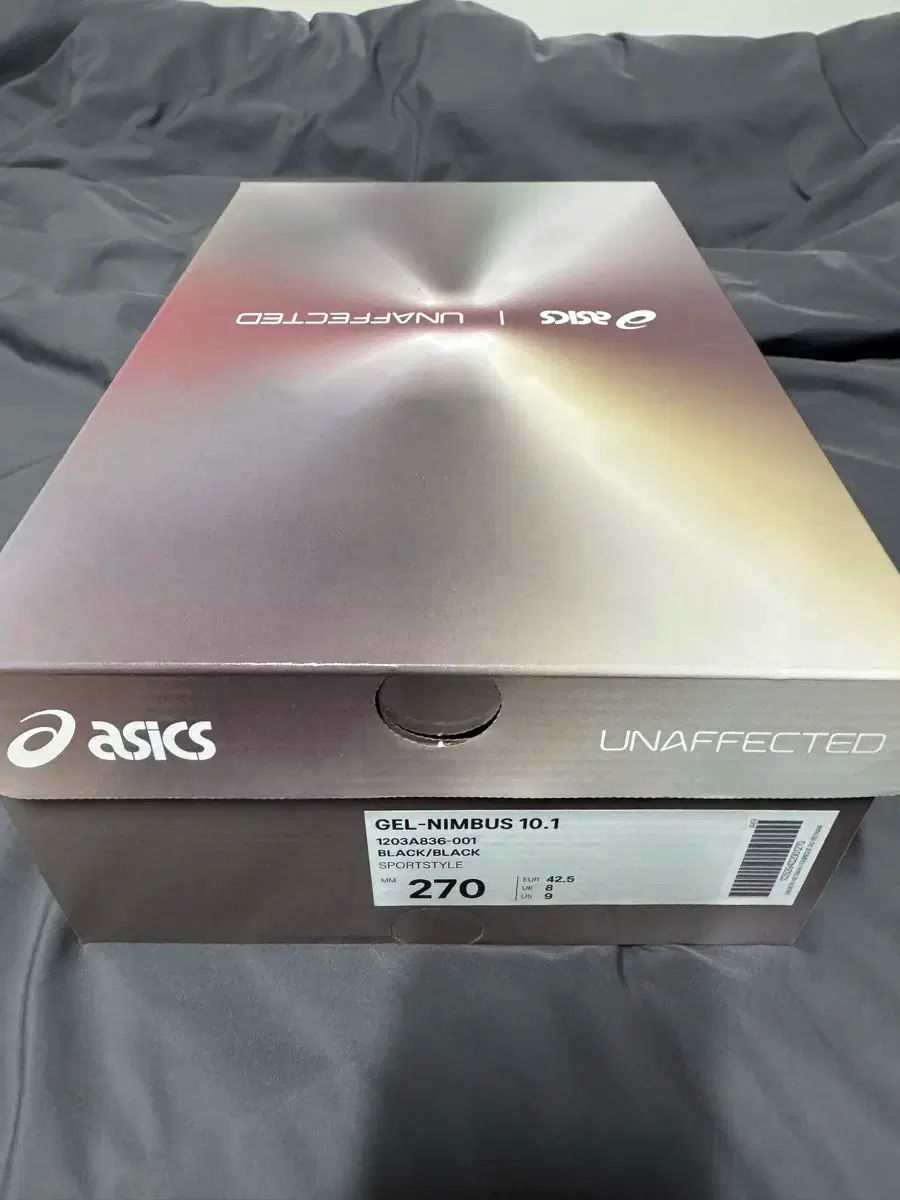 アシックス UNAFFECTED ゲルニンバス10 1 ブラック ブラック 270