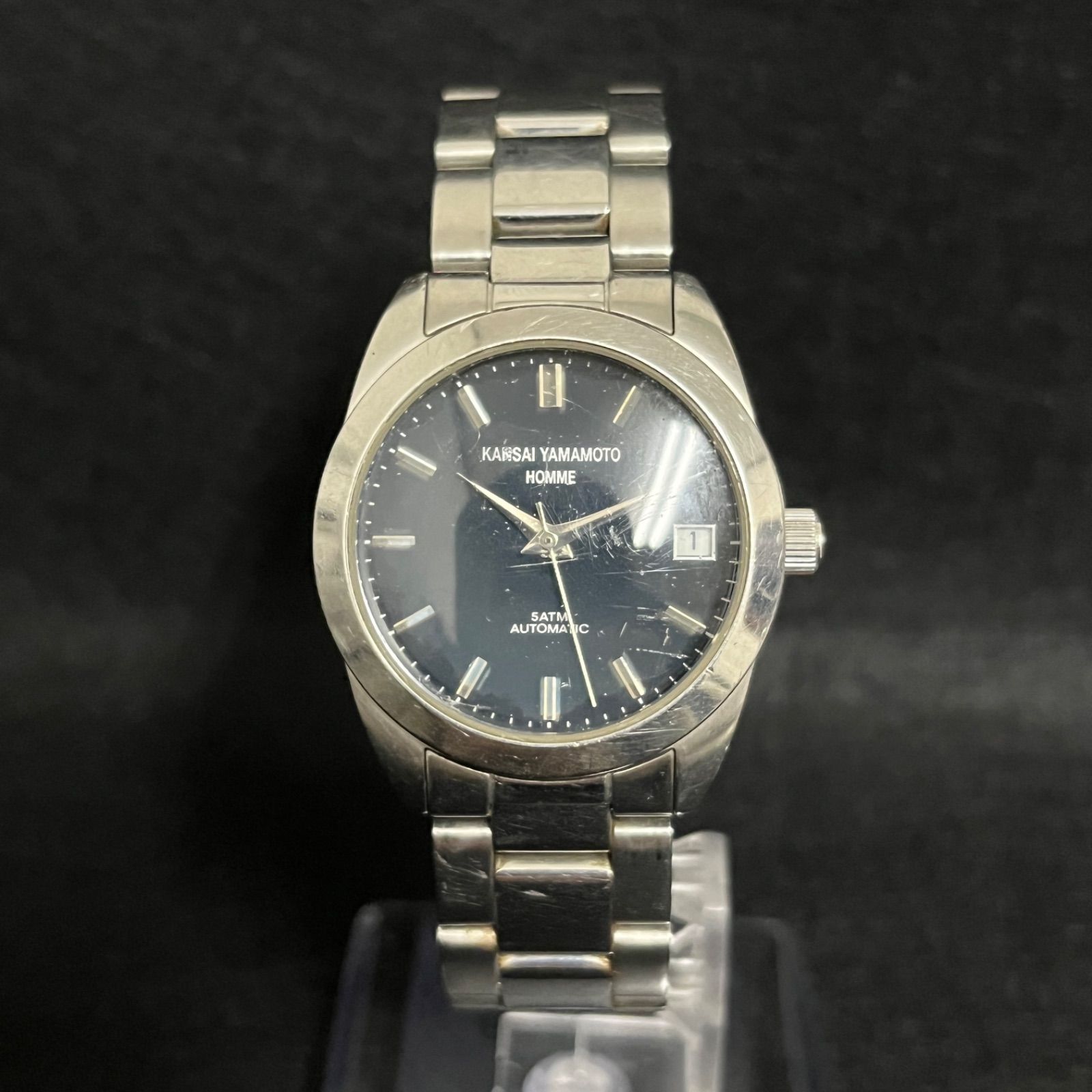  稼働品 KANSAI YAMAMOTO 自動巻き 腕時計 裏スケ メンズ カンサイヤマモト 21JEWELS 人気商品 自動巻き時計 腕時計(アナログ)