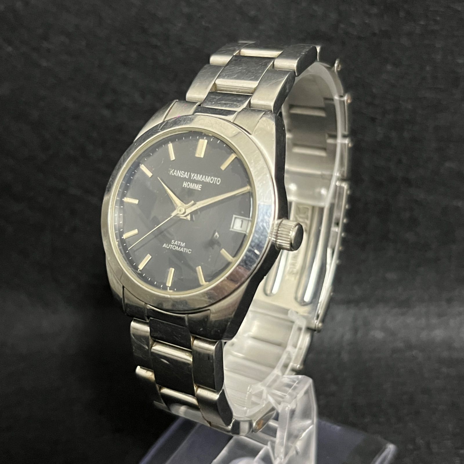 稼働品 KANSAI YAMAMOTO 自動巻き 腕時計 裏スケ メンズ カンサイヤマモト 21JEWELS