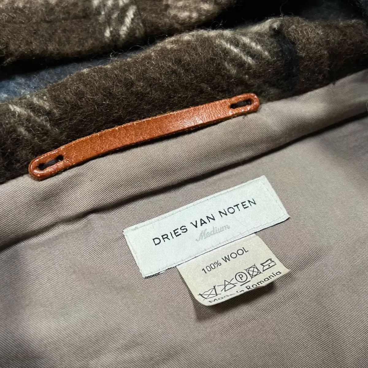 ドリス・ヴァン・ノッテン チェック ウール ダッフルコート - メルカリ