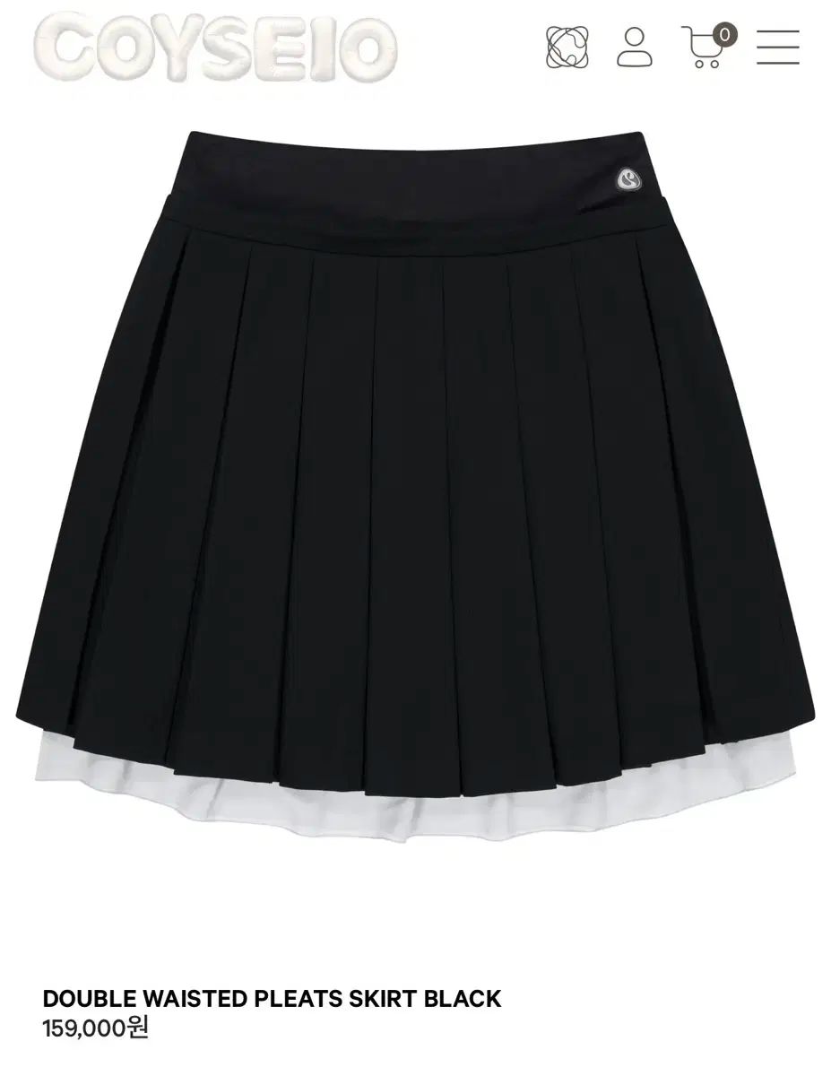 COYSEIO ブラック プリーツ スカート 2サイズ