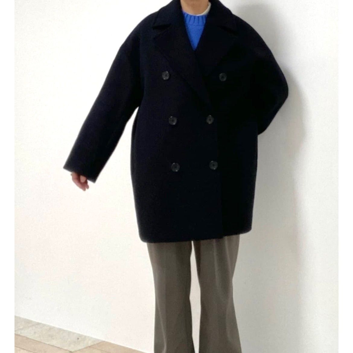 美品✨UNITED ARROWS メルトンPコート　ブラック　34 UNITED ARROWS（ユナイテッドアローズ）の「メルトン Pコート