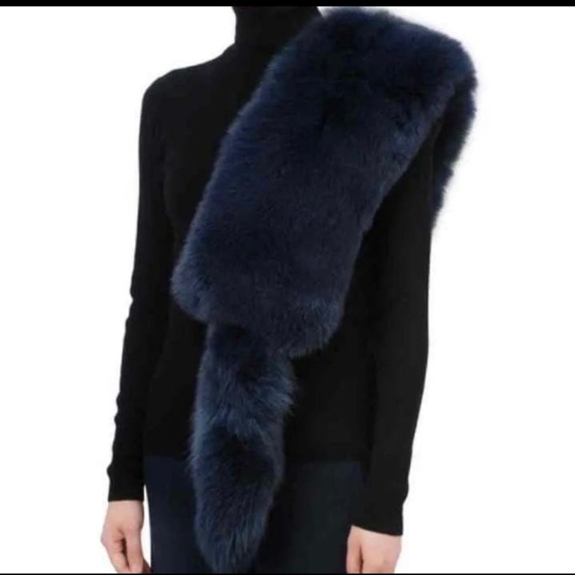 美品 フォックスファー ティペット ルシェルブルー 未使用 LE CIEL BLEU フォックスファーマフラー ルシェルブルー - メルカリ