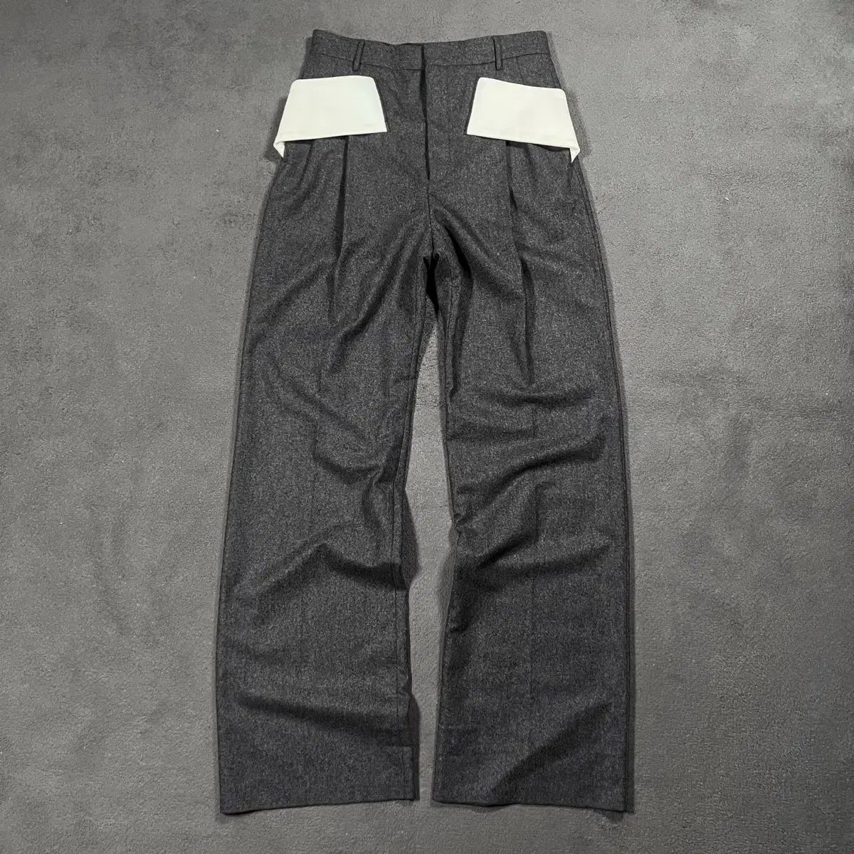 ジバンシィ ワイド ウール スラックス グレー パンツ