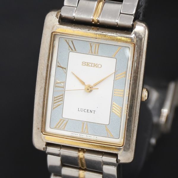 QZ セイコー ルーセント 5E21-5C10 白文字盤 レディース腕時計 2000000