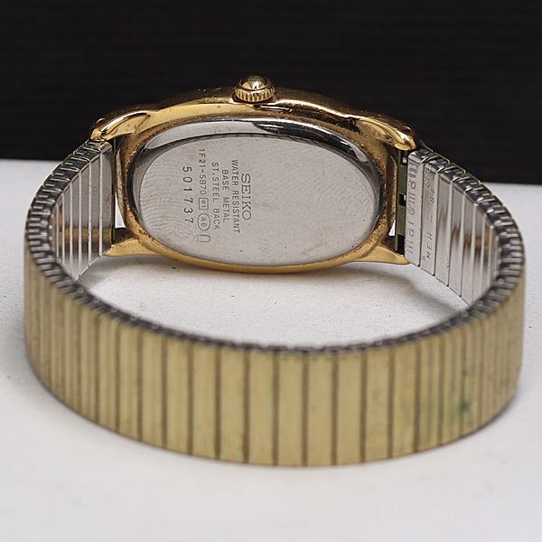 稼働 セイコー ノイエ 1F21-5B70 QZ シルバー文字盤 レディース腕時計