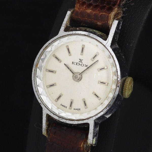 EDOX 23590 手巻き シルバー文字盤 レディース腕時計 KRH 2000000 NSK