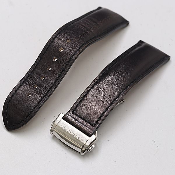 ハミルトン H424151 純正ベルト レザー ブラック 22mm用 メンズ腕時計 2000000 NSK MST