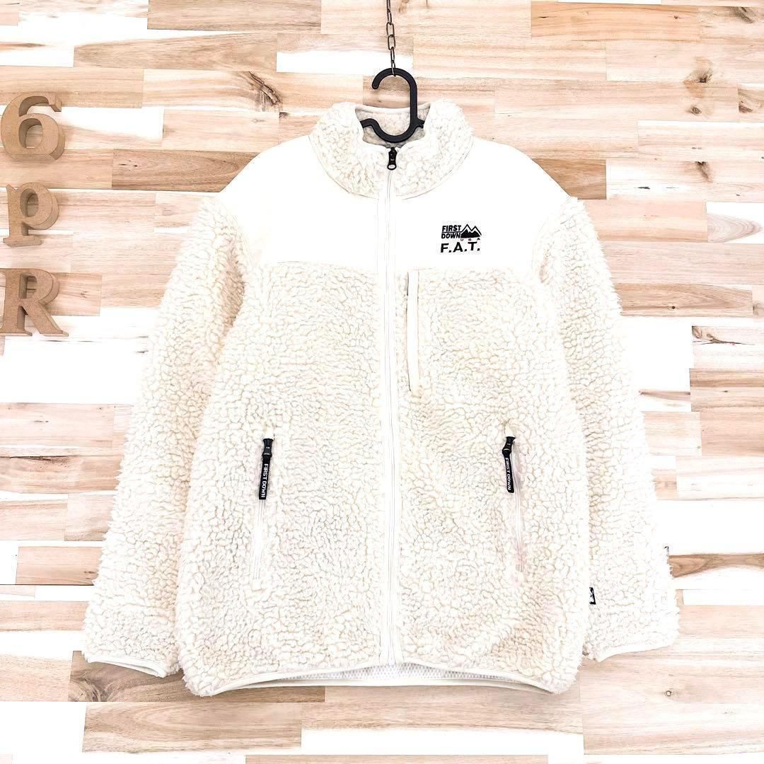 ファーストダウン×エフエイティー コラボ ボア ジャケット M ベージュ