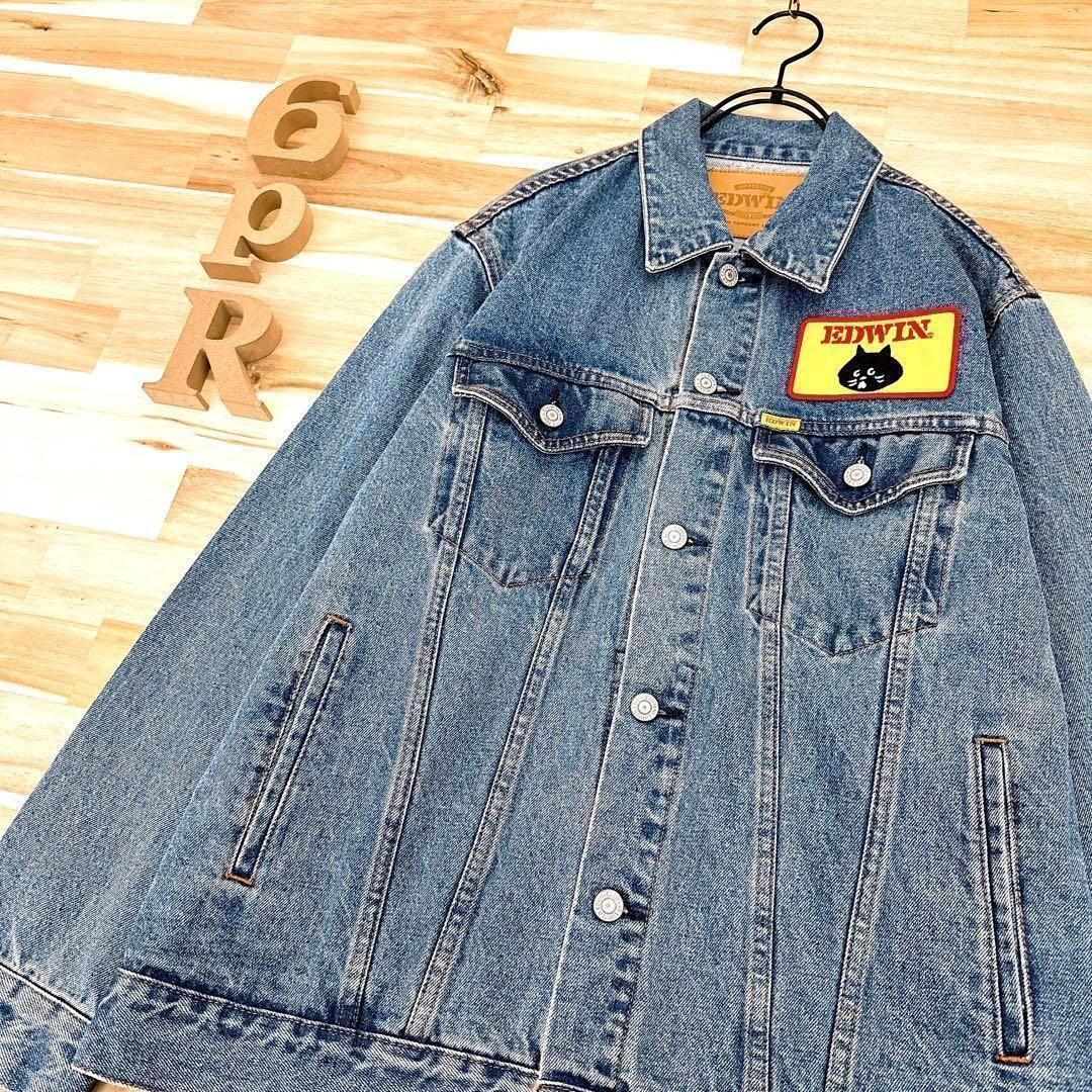 ネネット×エドウィン】限定コラボ にゃー ワッペン デニム ジャケットM
