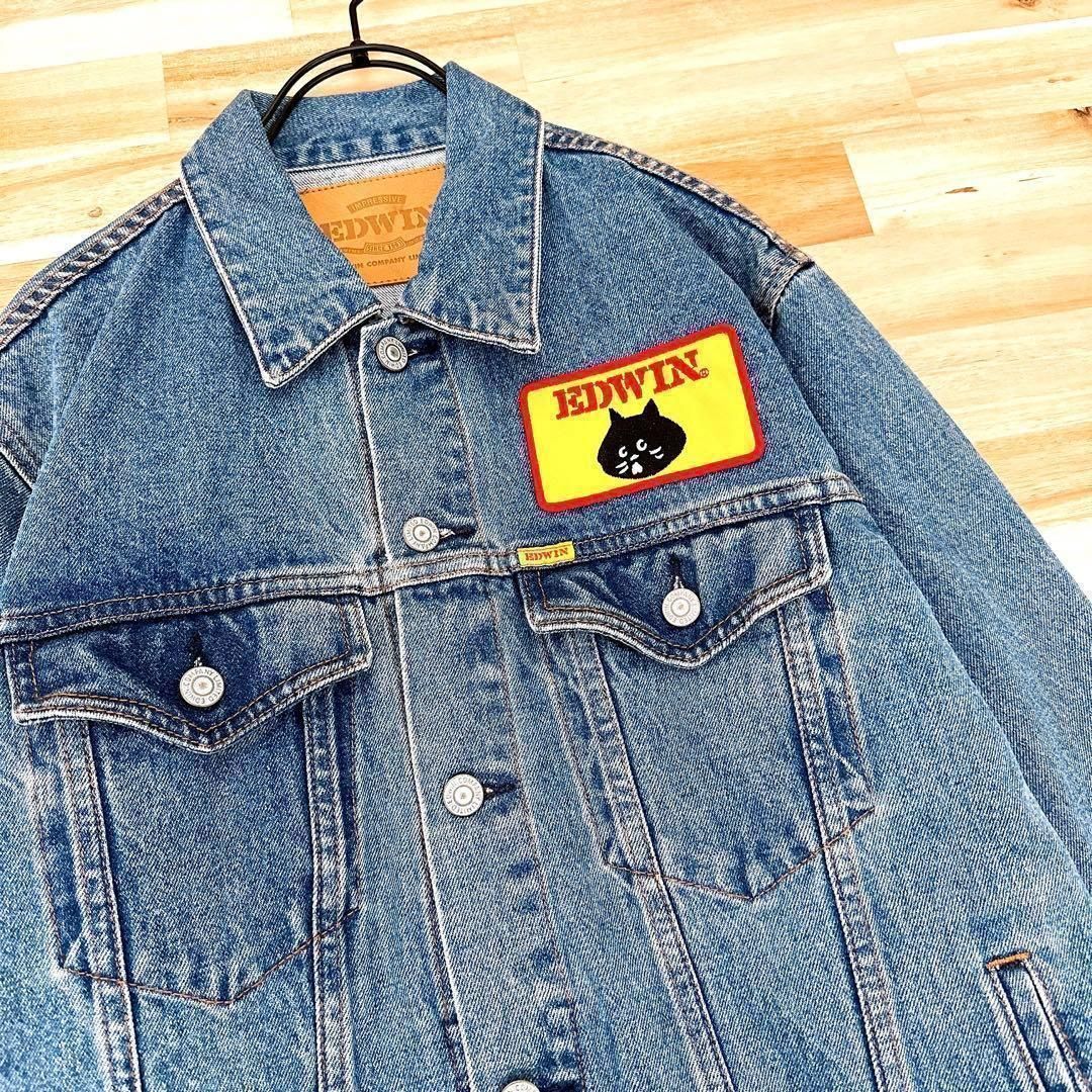 ネネット×エドウィン】限定コラボ にゃー ワッペン デニム ジャケットM