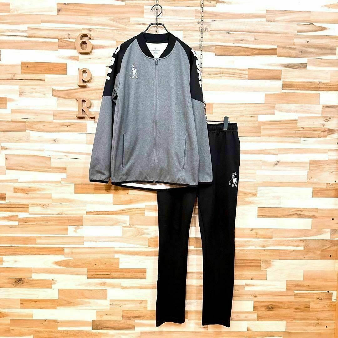 クラウディオパンディアーニ セットアップ フットサル サッカー L グレー×黒ブラック