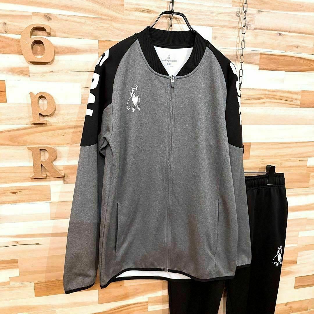 ポジティブな クラウディオパンディアーニ セットアップ フットサル サッカー L グレー×黒ブラック 品質100％保証!