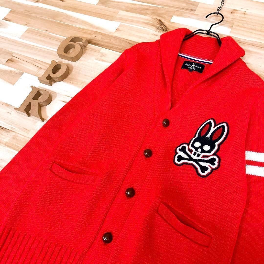 超希少カラー❣️【サイコバニー】シグネチャーロゴ ニットフーディ　レッドM 超希少カラー！【サイコバニー】シグネチャーロゴ ニットフーディ