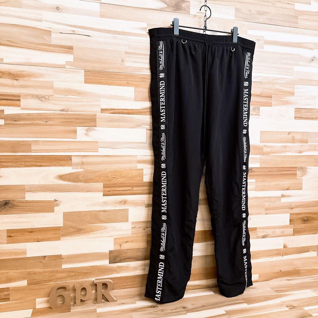 マスターマインド×ミッチェルアンドネス コラボ パンツL 黒×白ホワイト