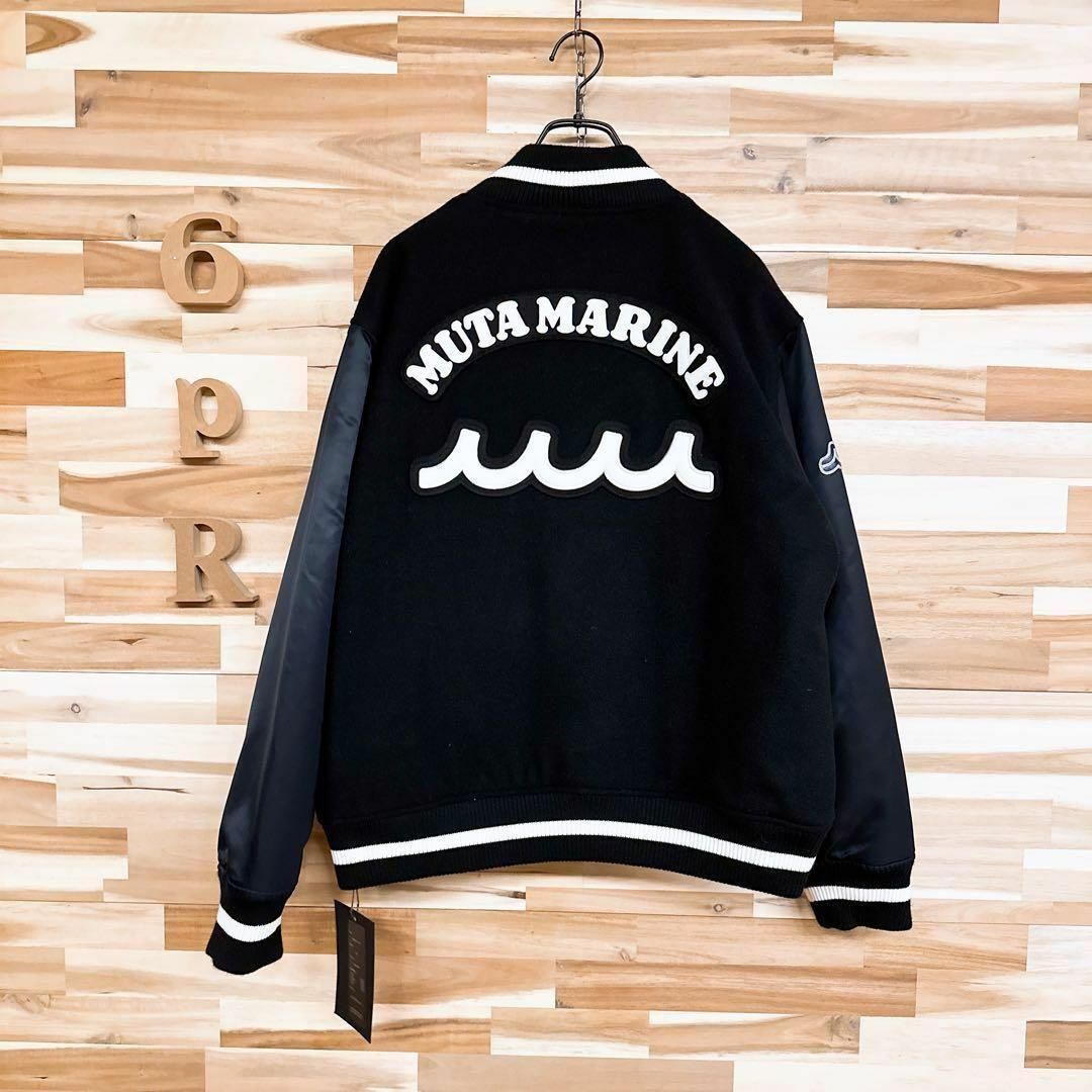 ムータマリン×アカンサス ダブルネーム コラボ スタジャン M 黒×白ホワイト モノトーン
