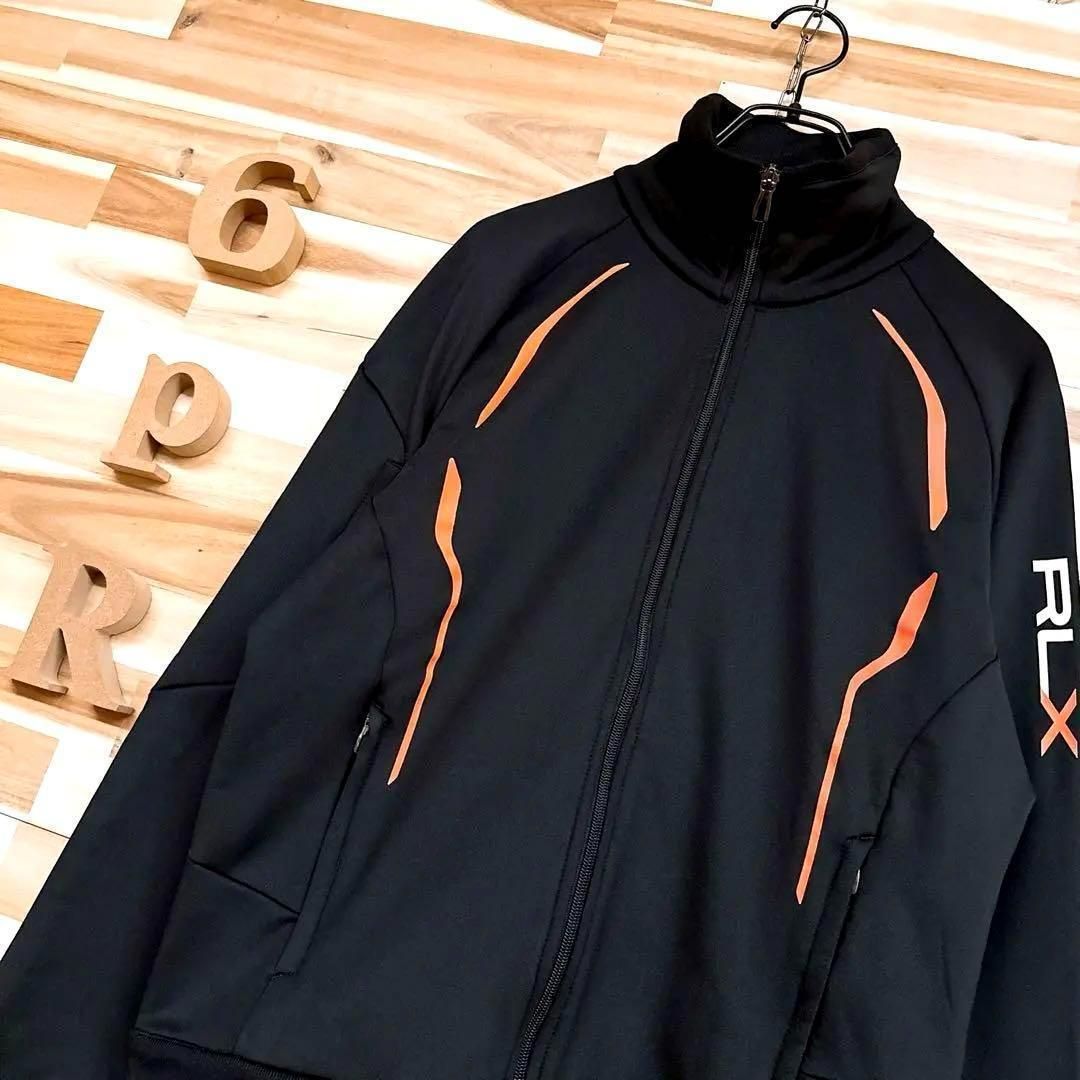 ラルフローレン ハイネック ジップ ゴルフ トラック ジャケット スポーツS黒ブラック