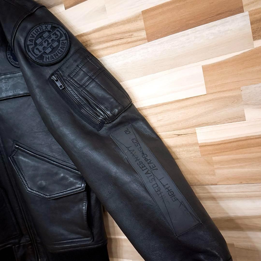 超激レア/廃番【アヴィレックス】トップガン ブラック ラムレザー ジャケットL黒 超激レア/廃番【アヴィレックス】トップガン ブラック ラムレザー