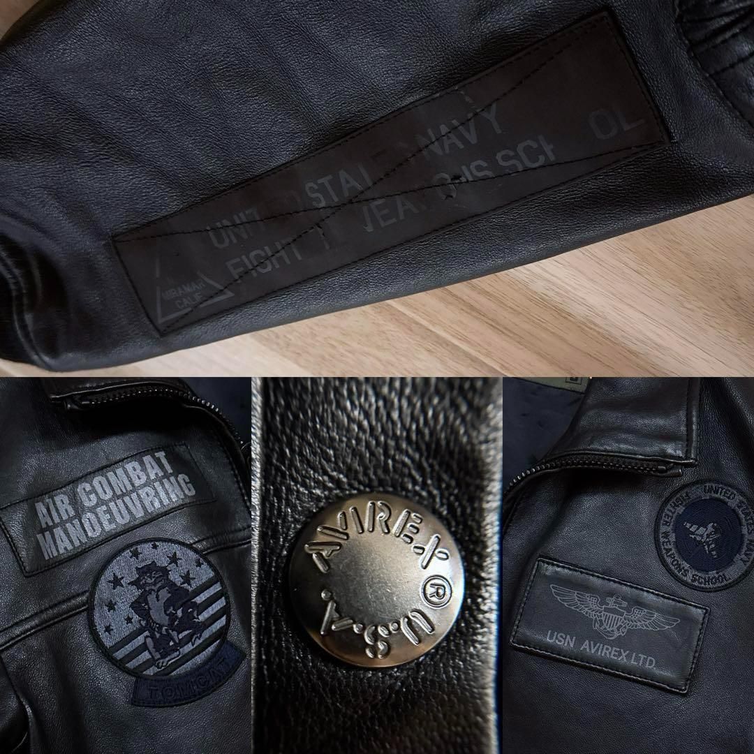超激レア/廃番【アヴィレックス】トップガン ブラック ラムレザー