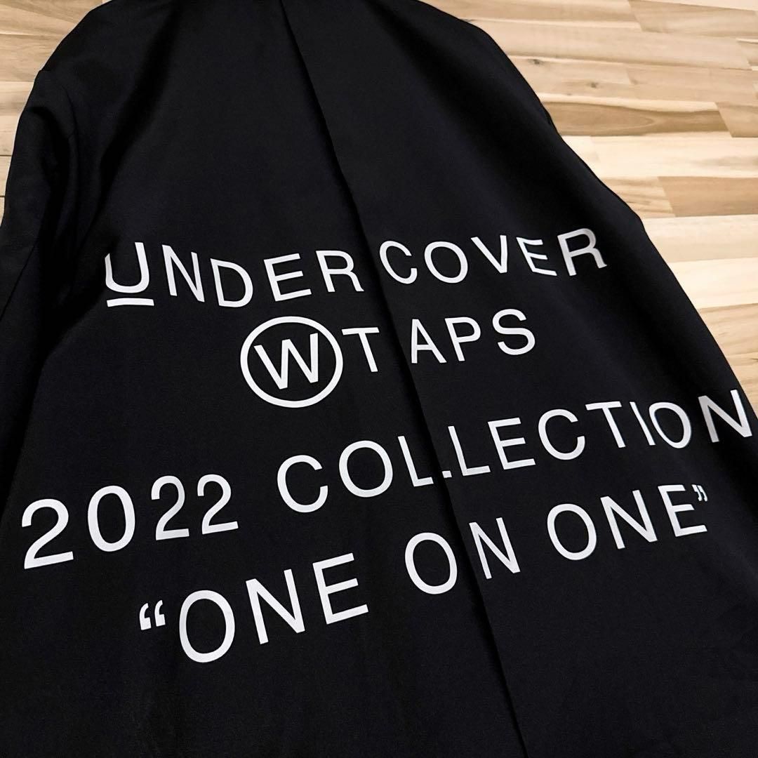 廃番【アンダーカバー×ダブルタップス】限定コラボ チェスターコートL 黒ブラック アンダーカバー×ダブルタップスがコラボ、ロゴを配したチェスター