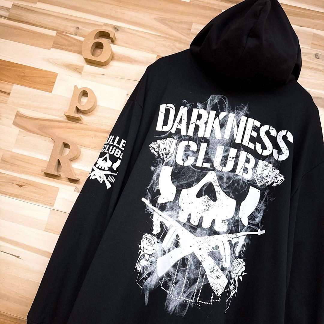 レア【新日本プロレス】ダークネス クラブ パーカー バレットクラブ 5L 黒×白 レア【新日本プロレス】ダークネス クラブ パーカー バレットクラブ 5L