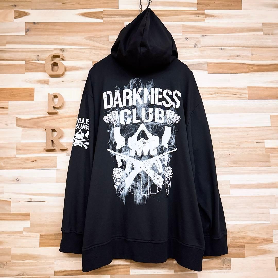 レア【新日本プロレス】ダークネス クラブ パーカー バレットクラブ 5L 黒×白 レア【新日本プロレス】ダークネス クラブ パーカー バレットクラブ 5L