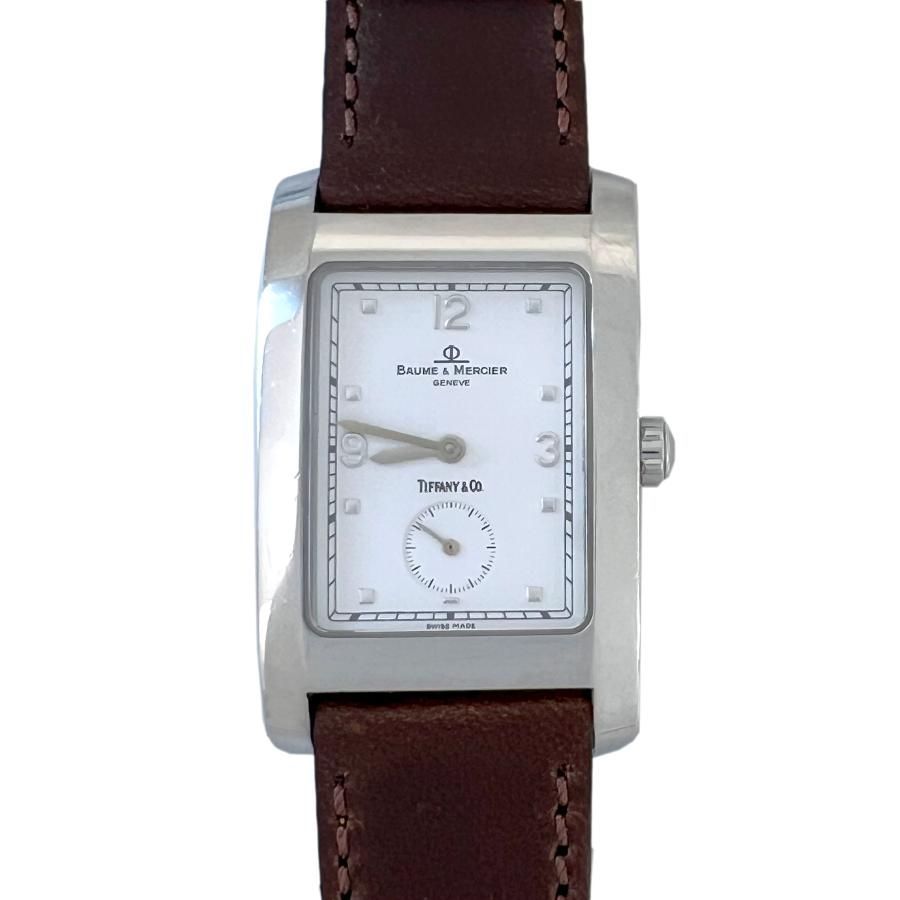 【新品電池】希少 ティファニー ボーム＆メルシエ Wネーム 腕時計 スモセコ BAUME&MERCIER ボーム&メルシエ 時計 ティファニー Wネーム ハンプトン