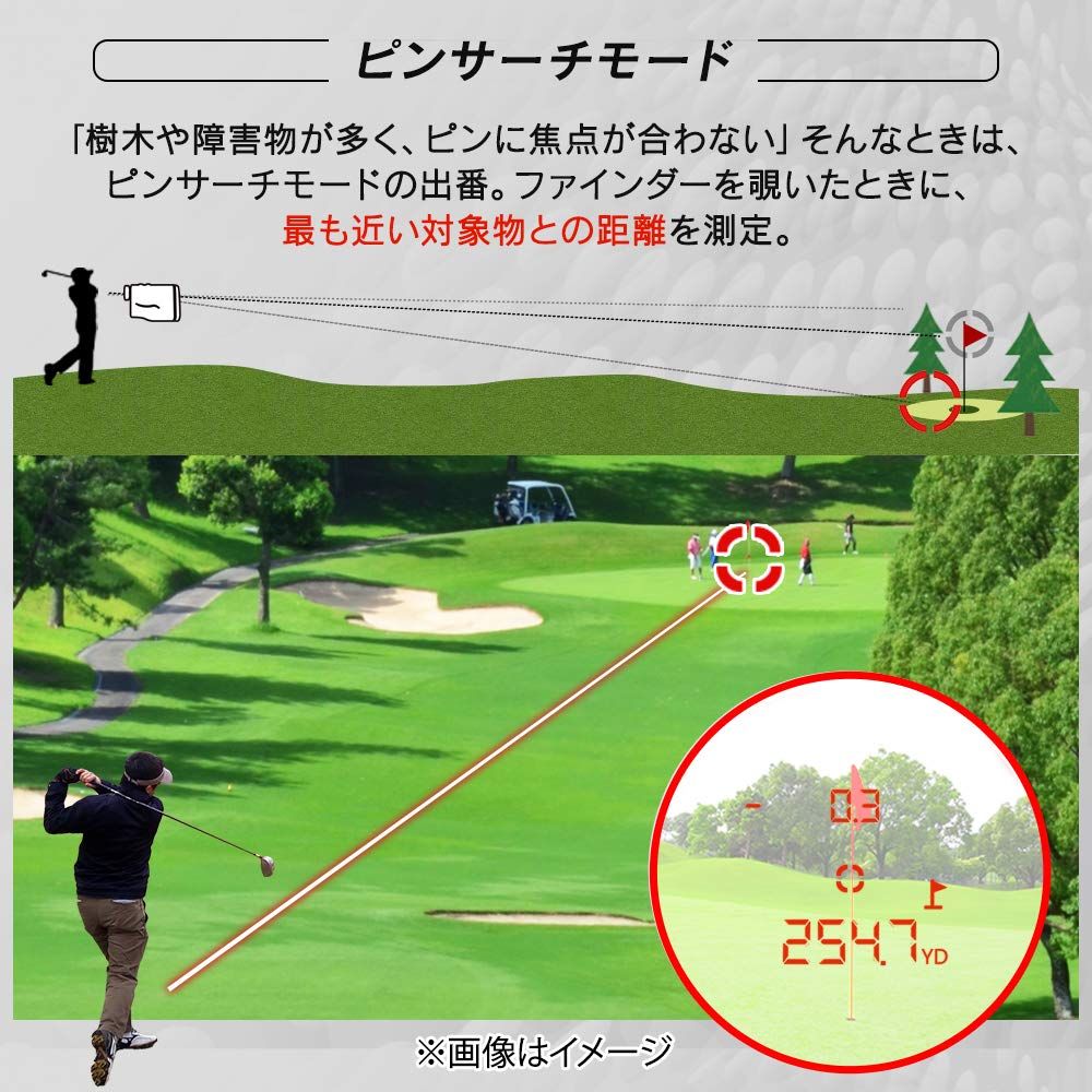  瞬間測定0.3秒 アイリスオーヤマ ゴルフ 距離計 レーザー距離計 高速測定 0.3秒 高低差測定機能 防水 軽量 拡大倍率6倍 カンタン操作 正確性 悪天候でも使える ピンサーチ ベルトに通せるケース付属 赤 白 黒 レッド a 高低差計測機能付き ゴルフ用距離計 ラウンド用品 アクセサリー