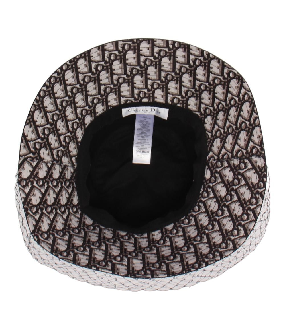 クリスチャンディオール ベール付き ワイドブリム ボブハット Teddy-D