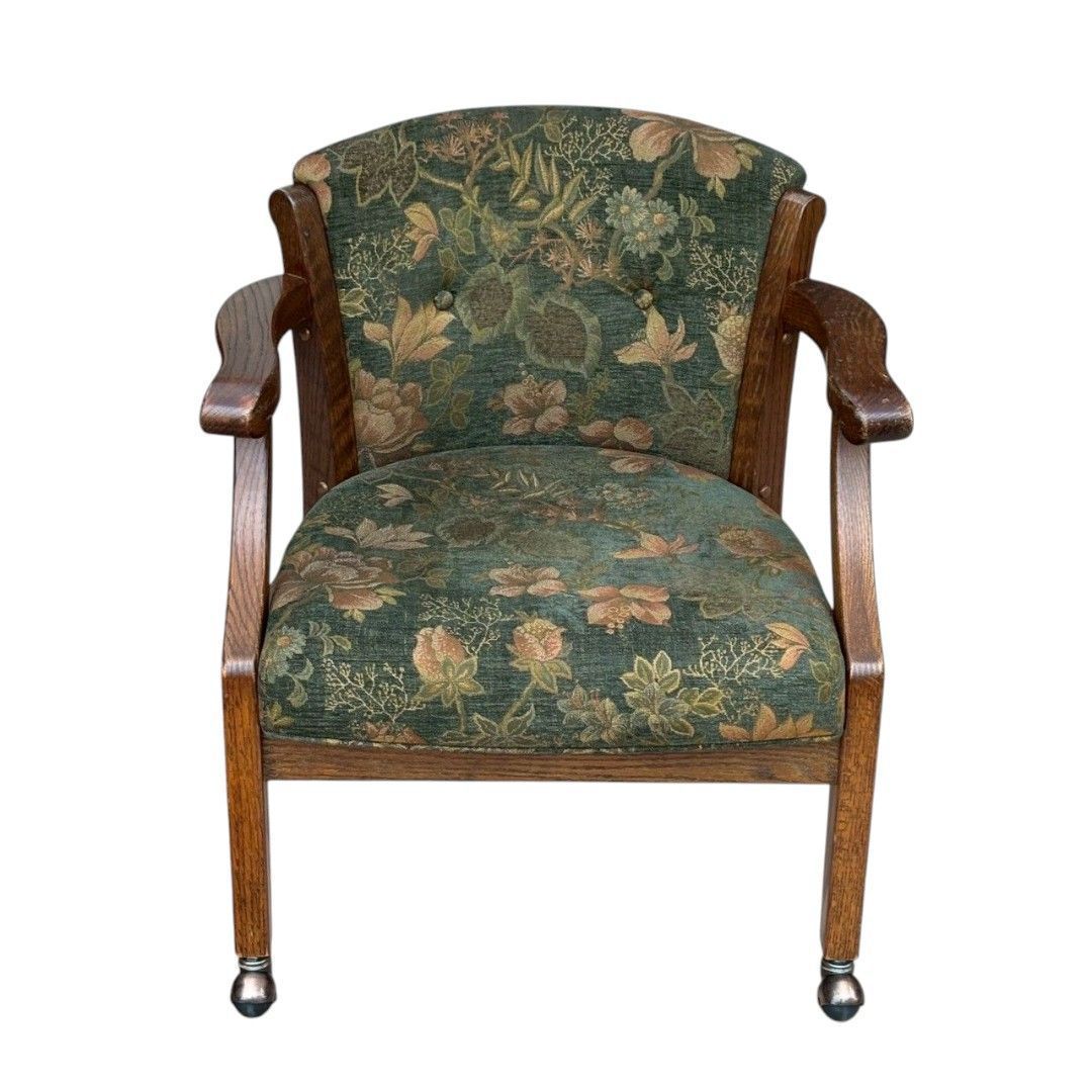 三越家具 ブルージュ 花柄 アームチェア キャスター付き - メルカリ