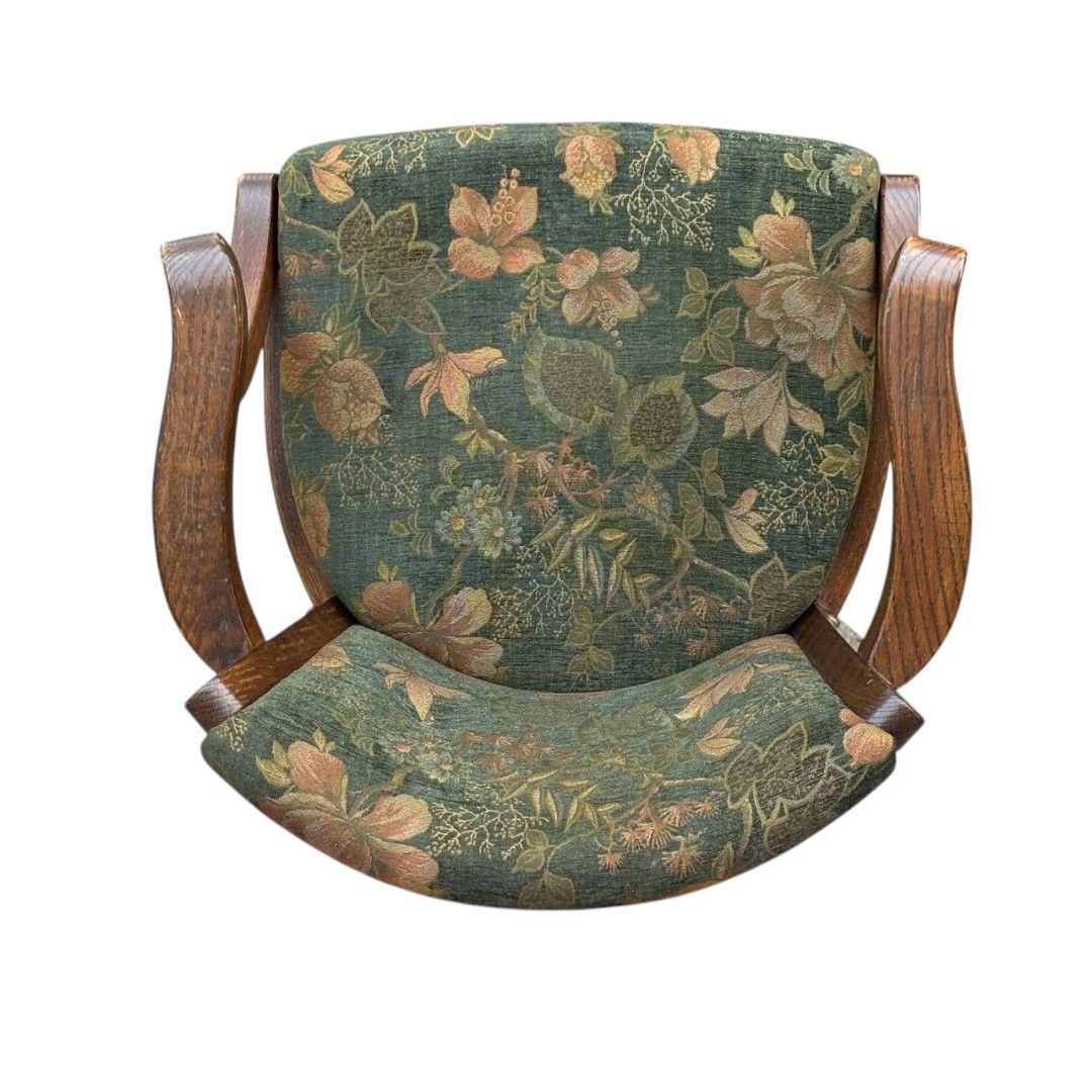 三越家具 ブルージュ 花柄 アームチェア キャスター付き - メルカリ