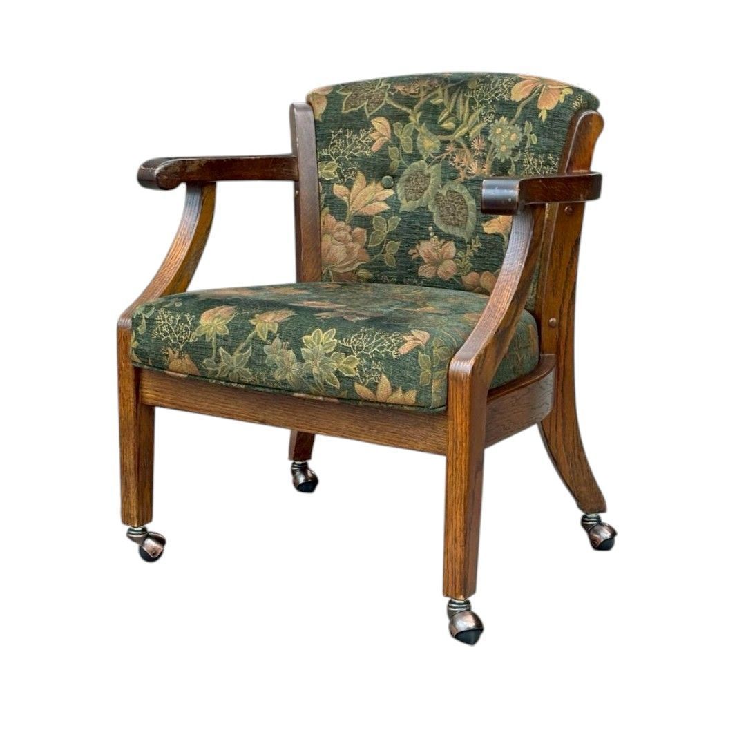 三越家具 ブルージュ アームチェア キャスター付 花柄 - メルカリ