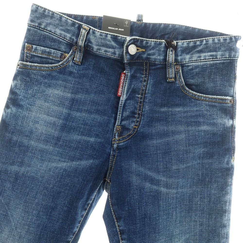 ディースクエアード DSQUARED2 REGULAR JEAN ストレッチ コットン ジーンズ デニムパンツ ネイビー サイズ42 メンズ